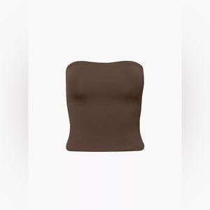 Aritzia CONTOUR TUBE TOP - Rich Mocha Brown